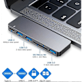 Pikkukuva 4 / 5: USB-C-hubiadapteri MacBook Pro/Air 2020 2019 2018:lle, 6-in-1 USB-C-lisävarusteet yhteensopivat MacBook Pro 13 ja 15:n kanssa, 3 USB 3.0 -porttia, TF/SD-kortti