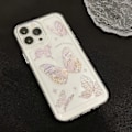 Miniatyrbild 2 av 5: Snyggt Transparent Telefonfodral med Lila Fjärilar för iPhone 14 Pro - Skyddande Skal, Stötsäkert, för Apple iPhone 14Pro 6.1