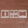 Miniatyrbilde 5 av 5: 3 stk. Butterfly Inlay Mal Snekkerarbeid Bowtie Nøkkel Tre Bow Tie Mortise Inlays Bushing Router og