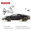 Pikkukuva 2 / 4: Sopii 1:32 Lamborghini LP770 -automallille, leluauto lapsille, ääni ja valo, vetävä auto, sinkkiseoslelu, poika- ja tyttölahja (musta)