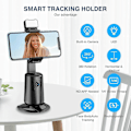 Miniatyrbillede 2 af 5: Automatisk ansigts-tracking stativ, 360 graders rotation automatisk tracking mobiltelefonholder, mobiltelefonkamera holder med fjernbetjening og gestusstyring
