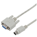 Miniatyrbild 4 av 4: Db9p till 8p Mini Din RS232 Nedladdningskabel Vit 2,5m för PLC DVP-EH