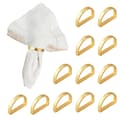 （pow yeah！）Metallservettringar, 12 st, eleganta servettringar (guld)