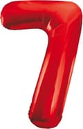 Folieballong 7 år röd 86cm