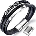 (pow yeah!) Læderarmbånd til mænd, ægte læderarmbånd