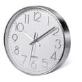 (Pow Yeah!) Premium Silver Väggklocka, Väggdekoration, Modern Tyst Väggklocka för Hemmakontor Kök (25cm)