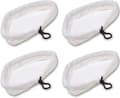Ångrengöringsdynor, 4-pack tvättbara mikrofiberersättningsdynor för triangulära ångrengörare, vit, 28 x 21 cm