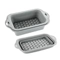 Liten rektangulär brödform i silikon, non-stick form för enkel lossning av bröd och köttfärslimpa (grå) Gray [Small Size] Silicone cake mold