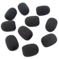 (pow yeah!) 100 stk. Mikrofon Headset Grill Vindskærm Svamp Skum Sort Mikrofonovertræk 30mmx8mm