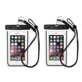 【PP】Vattentätt Mobiltelefonfodral för Smartphone Universal Svart 2-pack