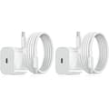 【PP】2-pack - Laddare Kompatibel med iPhone - Snabbladdare - Adapter + Kabel 20W Vit 2-pack Samsung (NT) 2-Pack 2-Pack Samsung