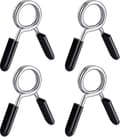 28MM Dumbbell Spring Lock Sport Collar Clip Barbell Buckle (Black) 4 Pieces