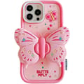 (Pow yeah!) Rosa Fjäril Mobilcover Kompatibelt med iPhone 14 Pro Max