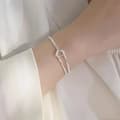 【PP】925 Silver Geometriskt Armband - Minimalistiska Damsmycken, Allergivänligt, Presentklar