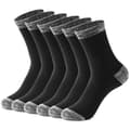 Men's Padded Durable Cotton Work Socks with Moisture Wicking, ZQKLA