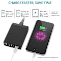 Miniatyrbilde 3 av 5: 6-porters 60W USB-nettlader - Vegglader med PowerIQ-teknologi, Reiseadapter for smarttelefoner