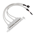 Pikkukuva 2 / 5: Kaksoisemolevy 9-nastainen liitin 4-porttiseen USB 2.0 naarasjohto PCI-kiinnike