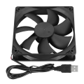 Miniatyrbillede 1 af 5: Router køleventilator, diy pc køler tv boks trådløs køling lydløs stille dc 5v usb 120mm ventilator(standard