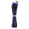 Miniatyrbild 1 av 5: Nylonflätad Micro USB-snabbladdningskabel för Android-telefoner - Blå (förlängd)