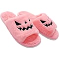 Miniatyrbild 2 av 3: Halloween Spöklika Slides/halloween Pumpa Tofflor Mjuka Plysch Mysiga Öppna Tår Kvinnor Inomhus Utomhus Fuzzy Tofflor Unisex pink eur38