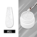 Pikkukuva 3 / 5: 5ml Lumihiutale Kynsi Geelilakka 10 Väriä Glitter Lumi Sekvenssit Geeli Hologrammi