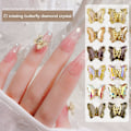 Miniatyrbilde 2 av 5: Roterende skinnende utsøkt negledekorasjon neglekunst Faux Crystal Butterflies Smykker Tilbehør Negl E