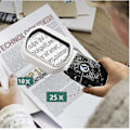 Miniatyrbild 2 av 5: 20x 10x Förstoringsglas med Ljus och Stativ, Vikbart Design 9 LED-belyst Förstoringsglas för Närarbete