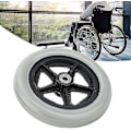 Miniatyrbillede 4 af 5: Rullestols forhjul, 7 tommer forhjul handicappede Anti-slip gummihjul hjuludskiftning Rullestol, rulle, rollator (2 stk. - grå)