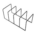 Miniatyrbilde 2 av 3: Metallisk Vinylplate-Stativ Turntable Utstilling Stativ Holder A