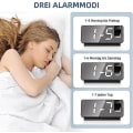 Miniatyrbild 4 av 4: Digital väckarklocka, Projektionsväckarklocka med tidsprojektion, Väckarklocka med projektion 180, 12/24 timmars LED-spegelväckarklocka, Temperatur