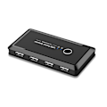 Pikkukuva 3 / 5: Kvm-kytkin Usb 2.0 -kytkinvalitsin 4 porttia ulos 2 tietokonetta sovitin Hub
