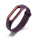 Miniatyrbillede 1 af 5: Svedtæt armbåndsrem til Mi Band 2 Dual Color Justerbare silikonebånd