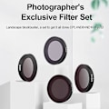 Miniatyrbillede 2 af 2: Kamerafilterkit med 4 stk. filtre (cpl + Nd8 + Nd16 + Nd32) Hd optisk glas multilagsbelægning aluminiumslegering rammeudskiftning til Insta360 Go2