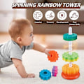 Miniatyrbillede 4 af 5: Baby Spinning Wheel Toy Rainbow Spin Tower Stacking Toys for Toddlers