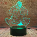 Miniatyrbillede 2 af 4: Eeyore Donkey Lampe - Winnie The Pooh Tigger Ven - 7 Farveskiftende LED Børnelampe 3D Visuel Natlampe - Anime Børneværelses Dekoration