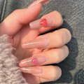 Miniatyrbilde 2 av 5: 3D søte neglepynt, 100 stk harpiks hjerteform krystall rhinestones av neglekunstdekorasjoner, negleklistremerke neglekunsttilbehør Red