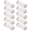 Miniatyrbillede 2 af 5: 10 stk. lige push-in-stik, luftslange, hurtigudløser, pneumatiske rørfittings, hvide PU-8?