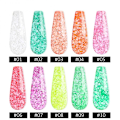 Pikkukuva 4 / 5: 5ml Lumihiutale Kynsi Geelilakka 10 Väriä Glitter Lumi Sekvenssit Geeli Hologrammi