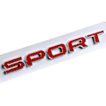 Miniatyrbilde 1 av 2: 3D ABS Logo Range Rover Bokstaver Emblem Klistremerke Bil Front Pansermerke For Range Rover Sport Evoque L322 L320 L406 P38 Tilbehør - S-xdd sport red silver