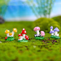Miniatyrbillede 3 af 5: 4 stk. Miniature Harpiks Svampe Mikro Landskab Dukkehus Fe Haves Dekoration