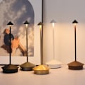 Miniatyrbilde 1 av 5: Dimbar LED bordlampe, IP54 beskyttelse, innendørs/utendørs bruk, plugg, H29cm, EU-plugg - Corten-Wellngs Sand Brown... silver
