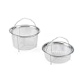 Miniatyrbillede 1 af 5: Bærbar Damper Køkken Multifunktionel Rustfrit Stål Stegte Nudler Dræn Kurv Dampende Stativ