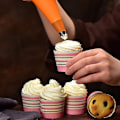 Miniatyrbilde 4 av 5: Gjenbrukbar konditorpose i silikon, oransje, 4-pakning