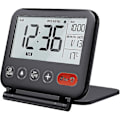 Miniatyrbillede 1 af 5: (Sort) Rejsevækkeur Mini Bærbar LCD Digitalt Ur Med Baggrundsbelyst Kalender 12/24H Temperatur M