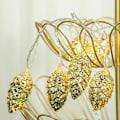 Miniatyrbilde 4 av 5: 1,5m 10 LED Kongle Lyslenke Juledekorasjon 2024 Julepynt Lysstreng Ornamenter Nyttår Girlander Noel Navidad gold