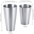 Miniatyrbillede 2 af 5: Rustfrit Stål Robust Cocktail Shaker Bar Husholdningskøkken Værktøj (sølv)