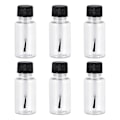 Miniatyrbilde 1 av 4: 6 stk 20 ml neglelakkflasker tomme neglelakk klare flasker med og børste