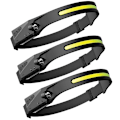 Miniatyrbilde 1 av 4: 3 stk. Indikator Hodelykt USB Ladbar 1200MaH Led Hodelykt Hodelommelampe Utendørs Camping Fiske Hodelykt Lanterne