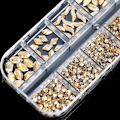 Miniatyrbilde 5 av 5: Krystall neglekunst Rhinestones Flatback Glitter Diamond 3d negletipsdekorasjoner KT 17