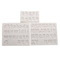 Miniatyrbillede 1 af 5: 3 stk. Silikone Choaolate Form Fondantforme Engelske Alfabet Tal Formet